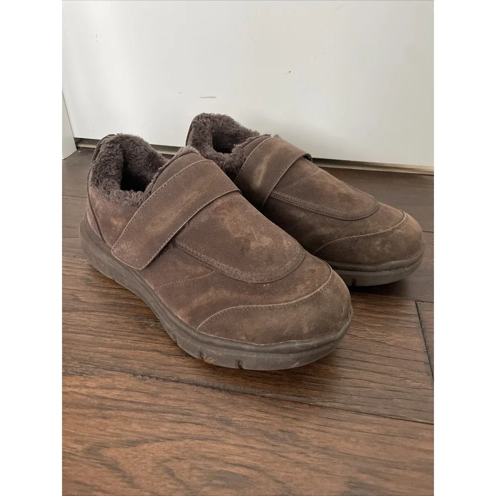 Fitville Brown Strap‎ Diabetic Shoes Mens Size 9.5 Wide